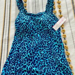 Lilly Pulitzer Lucine Bra Tank in Oyster Bay Navy My Favorite Spot